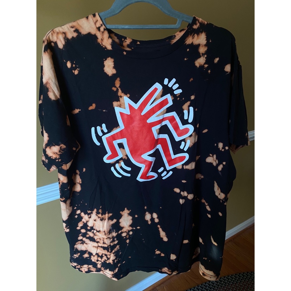 Hand Bleached Keith Haring T-shirt